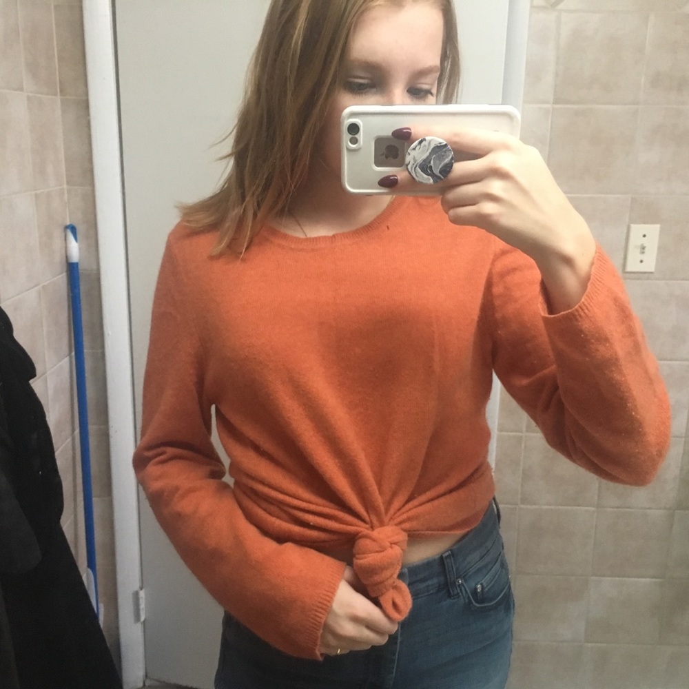 Orange Cashmere Lord and Taylor Sweater
